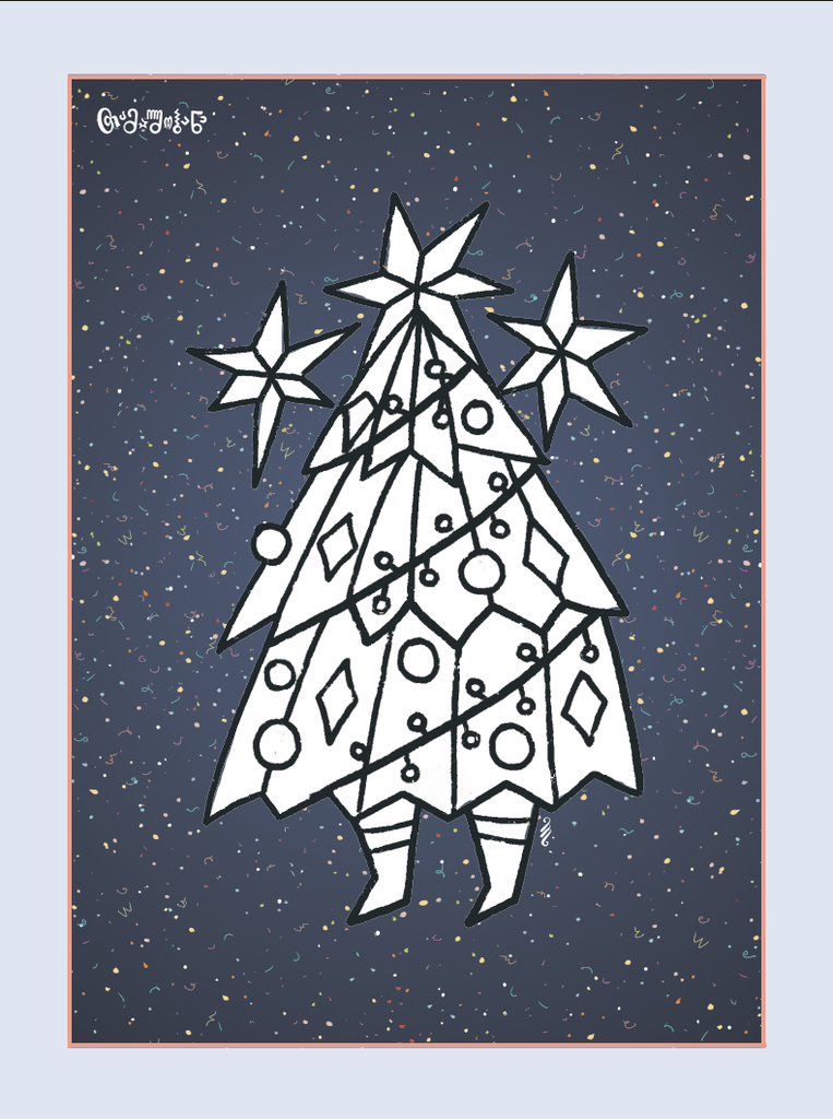 T: Poster - White Christmas Tree
