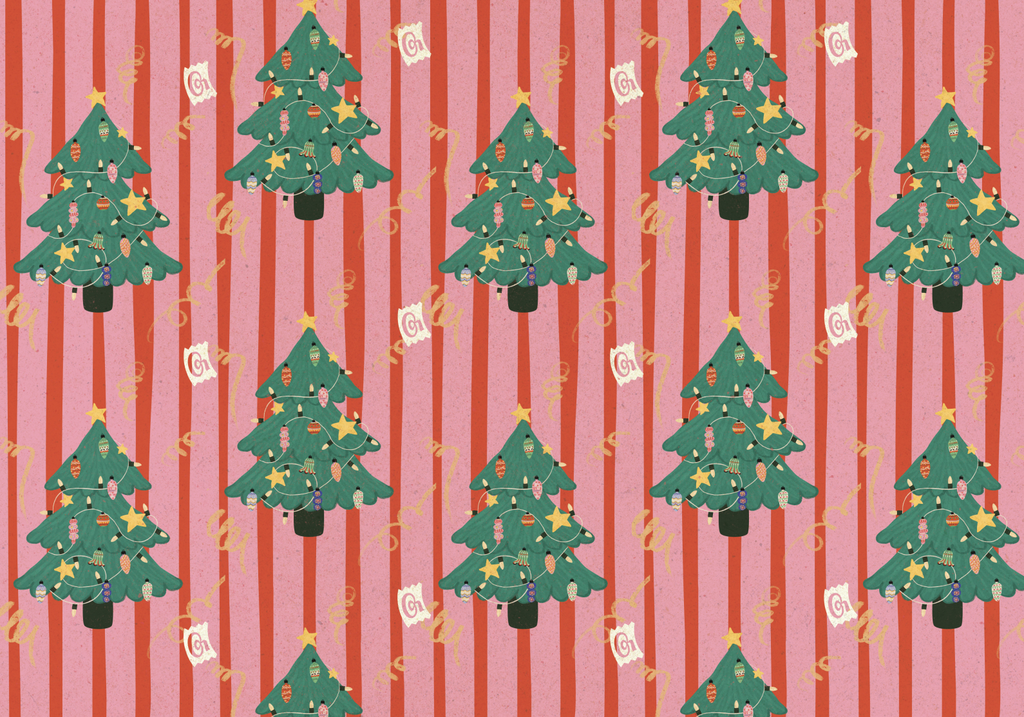 T: Wrapping paper - Christmas trees