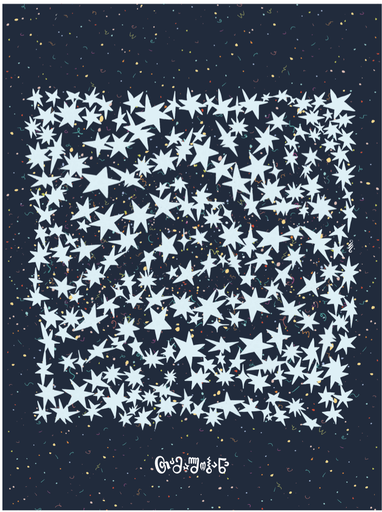 T: Poster - White Stars