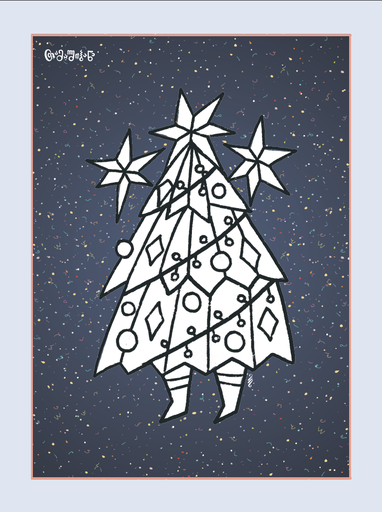 T: Poster - White Christmas Tree